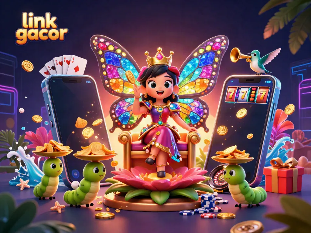 Experience thrilling gameplay at link gacor with a vibrant casino illustration featuring dynamic gaming elements.