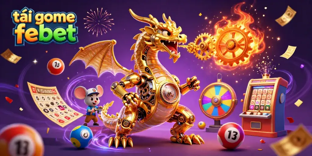 Engage in thrilling gameplay with tải game febet featuring a dynamic dragon and lottery elements.