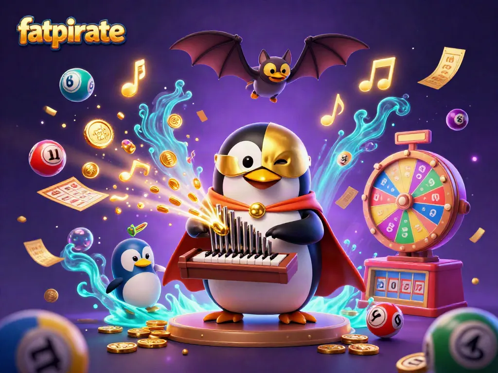 Engage with fatpirate by enjoying a vibrant casino scene filled with colorful lottery elements and dynamic gameplay.